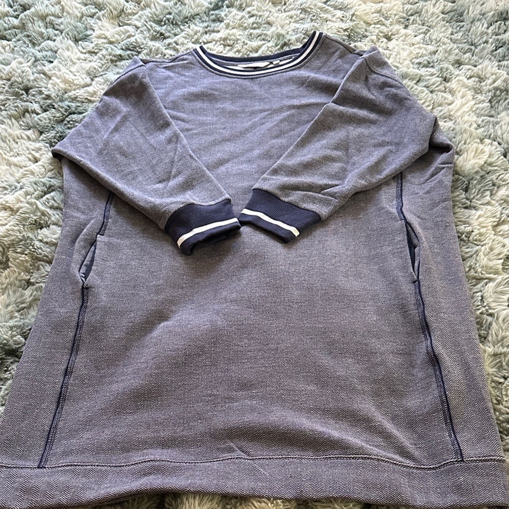 Vineyard Vines Heathered Blue Long Sleeve Dress